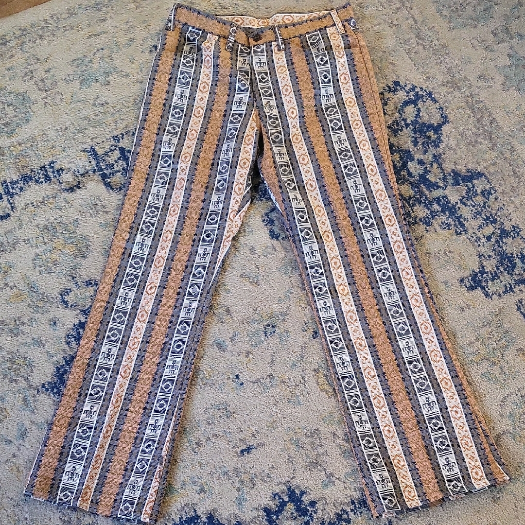 Rare Vintage Levis 1970s Patterned Womens Pants Size 30